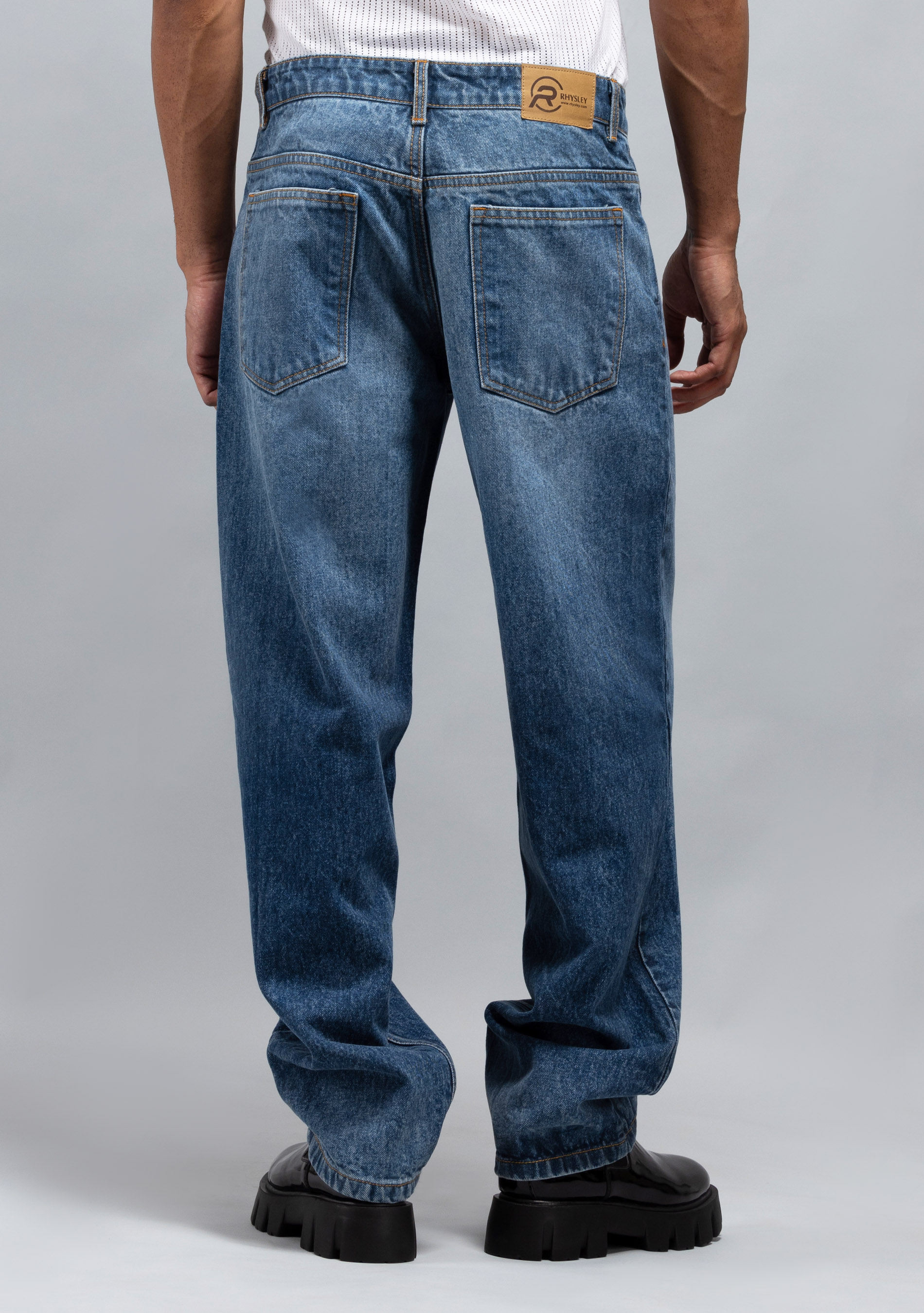 Denim Blue Straight Fit Men's Jeans - Buy Online in India @ Mehar