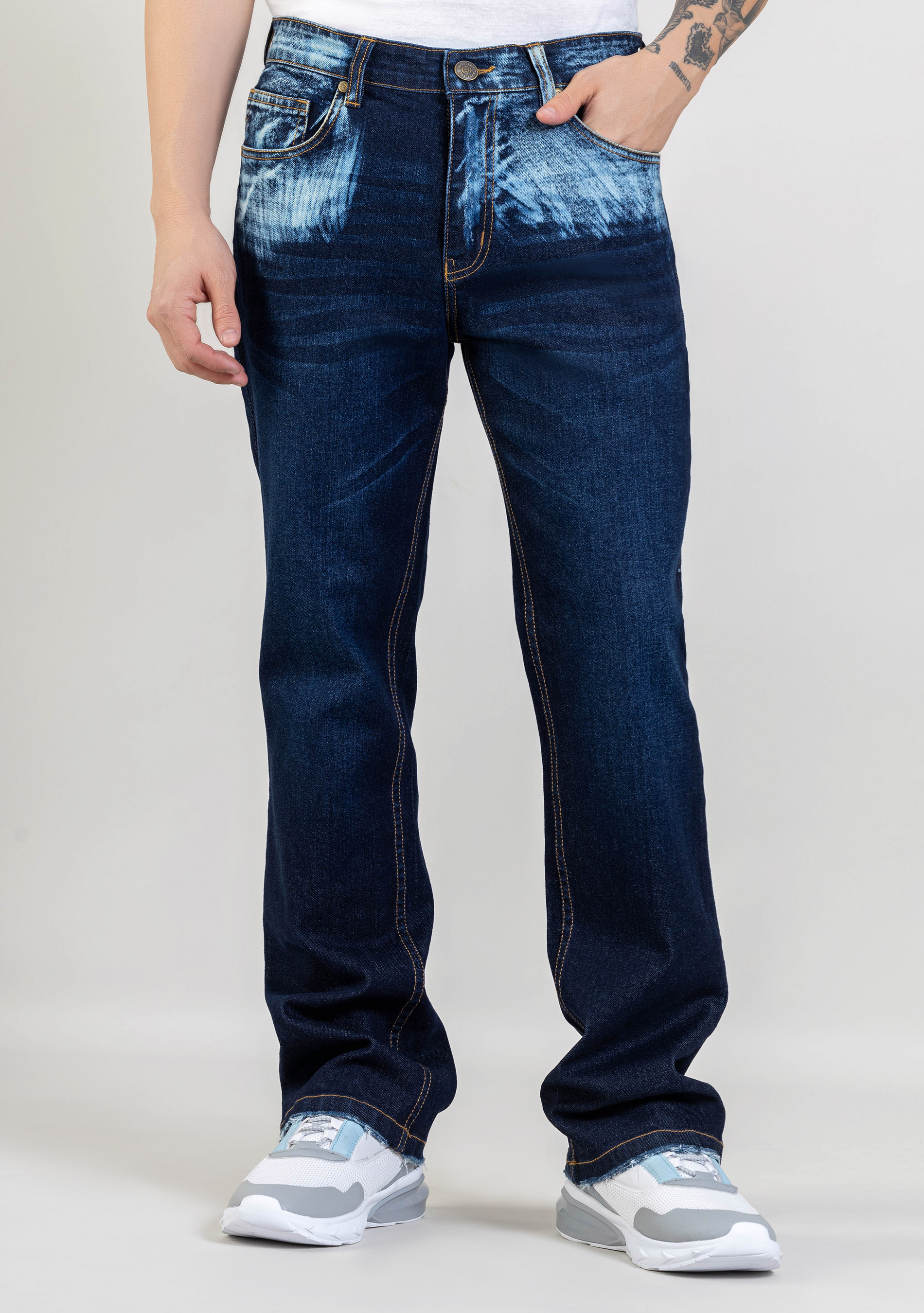 Blue Straight Fit Men's Fashion Jeans Buy Online in India Mehar