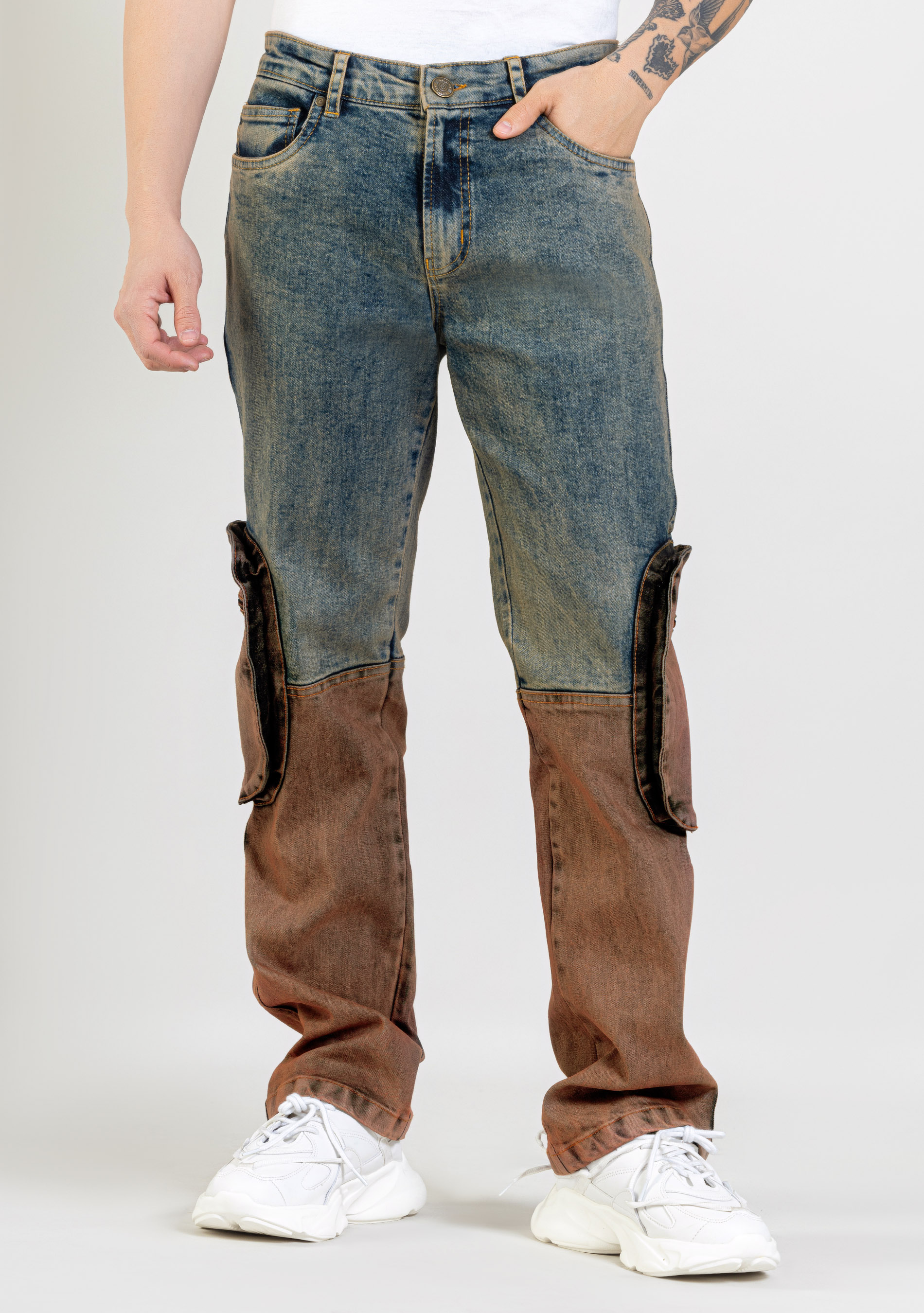 Two Tone Boot Cut Men's Fashion Jeans - Buy Online in India @ Mehar