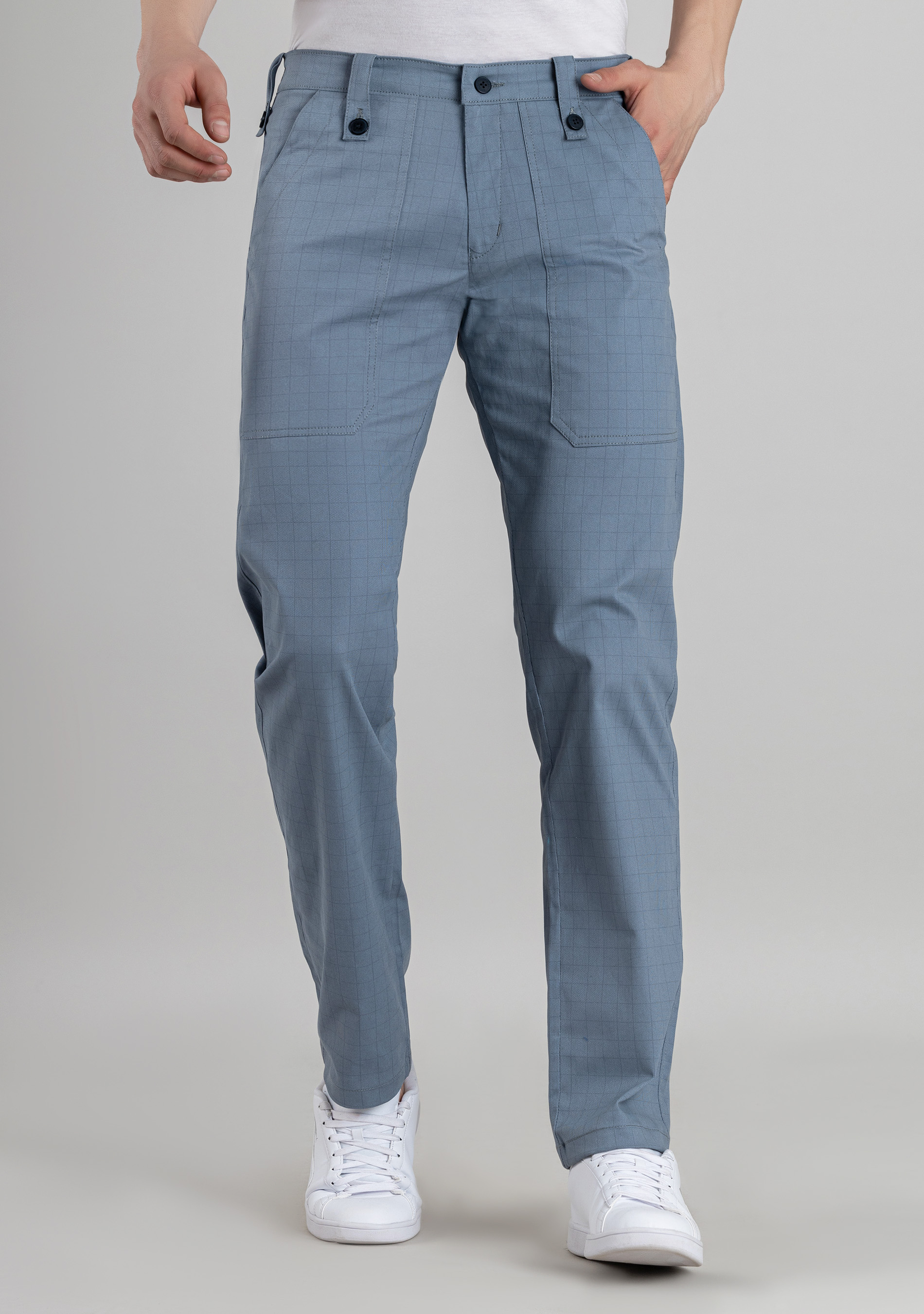 Checked Casual Men Slim Fit Pants 23.90 - MOI OUTFIT