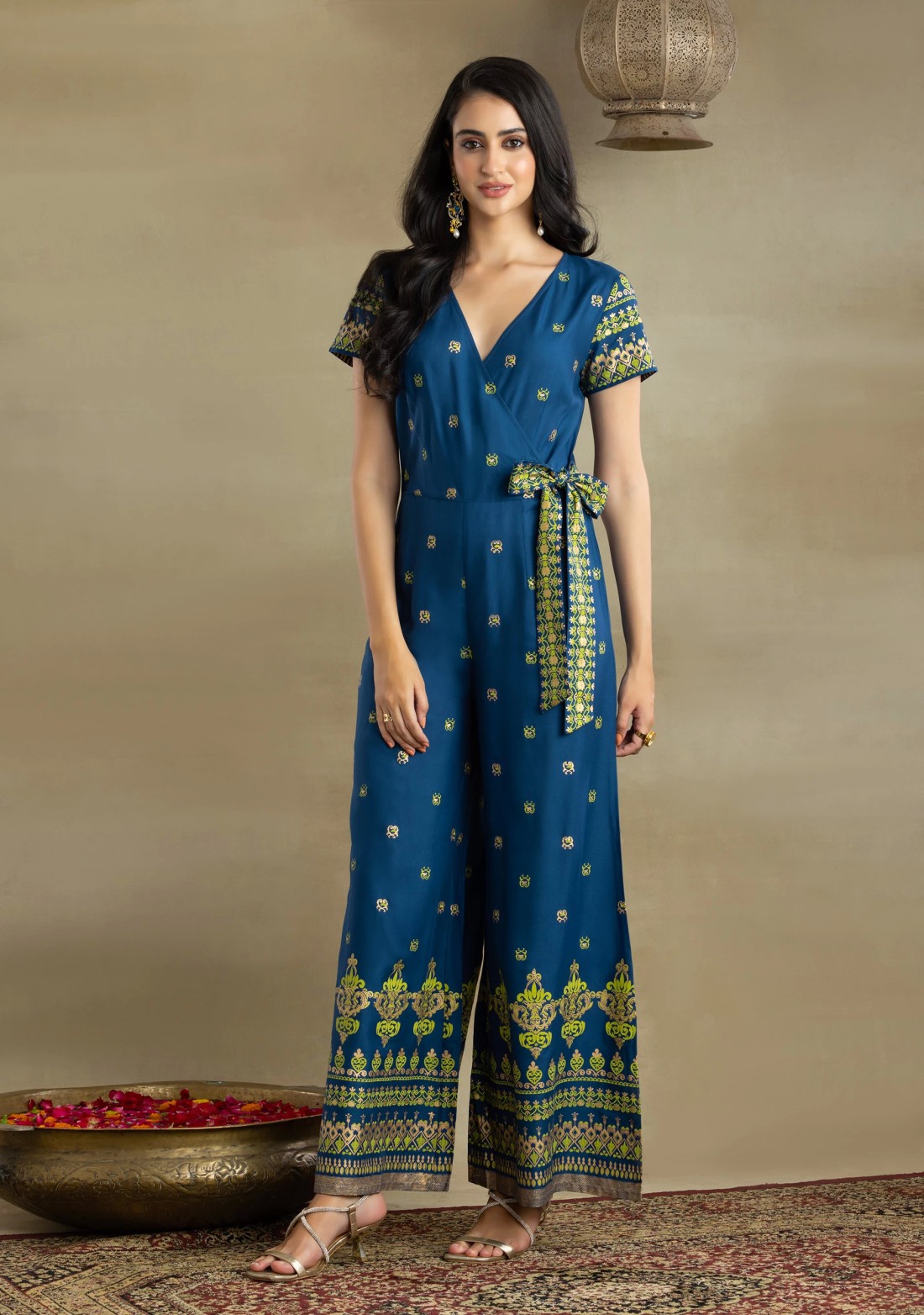 Electric blue ethnic jumpsuit - THE LITTLE CELEBS - 4153656-calidas.vn