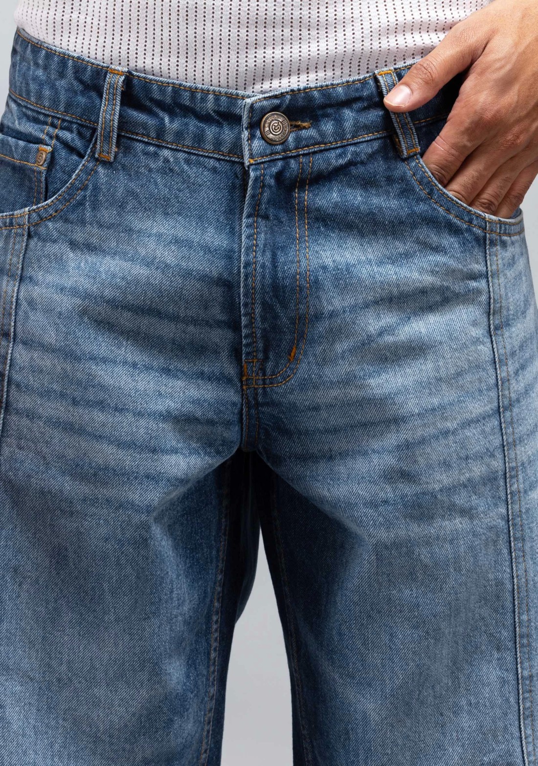 Denim Blue Straight Fit Men's Jeans - Buy Online in India @ Mehar