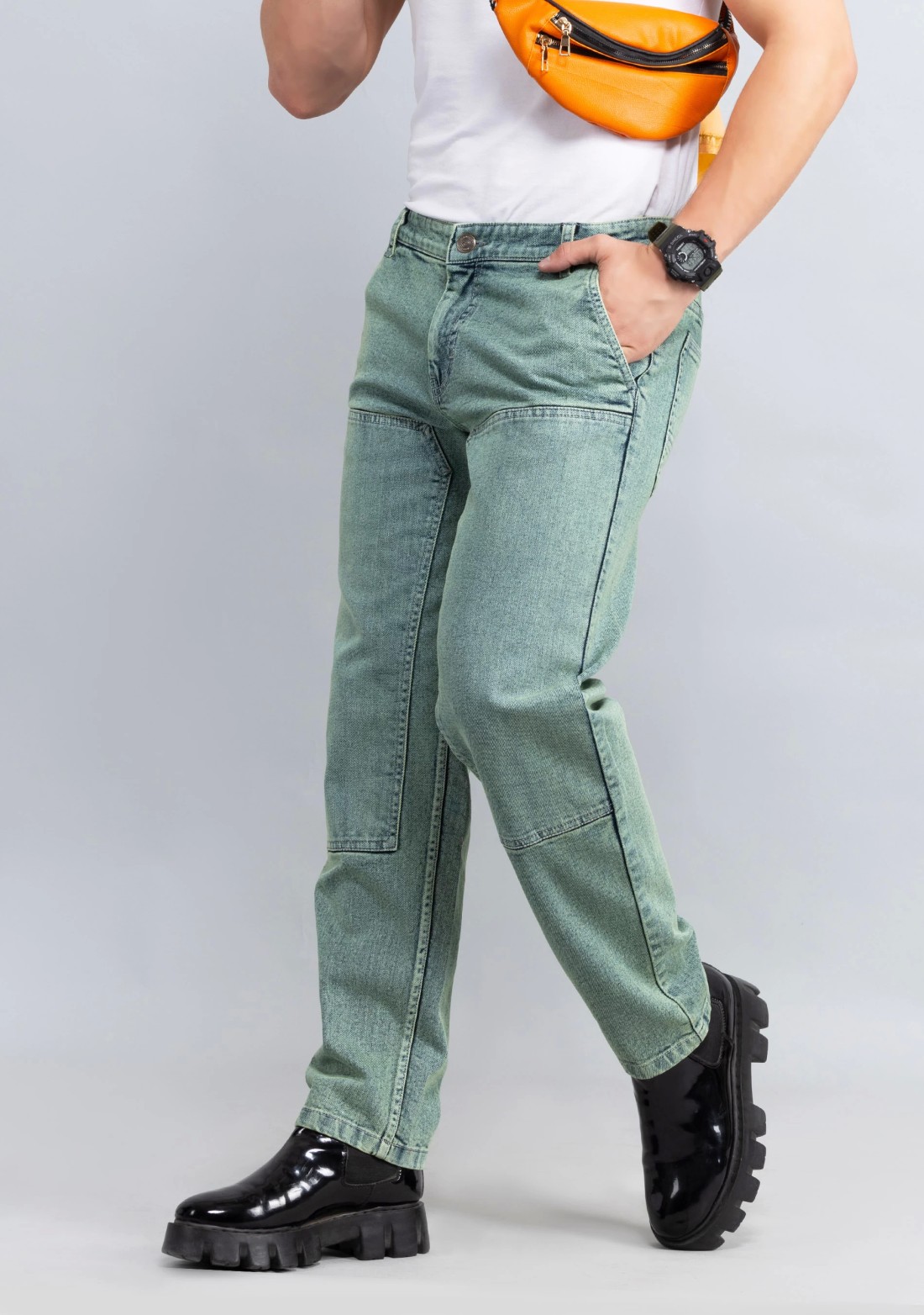 Share more than 112 light green jeans latest
