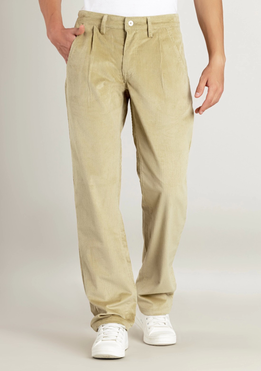 Barbour Neuston Stretch Corduroy Trousers In Mid Grey | Rainwater's