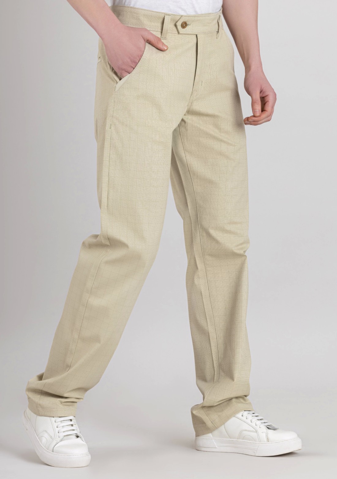 Beige Regular Fit Men’s Casual Trousers Buy Online in India Mehar