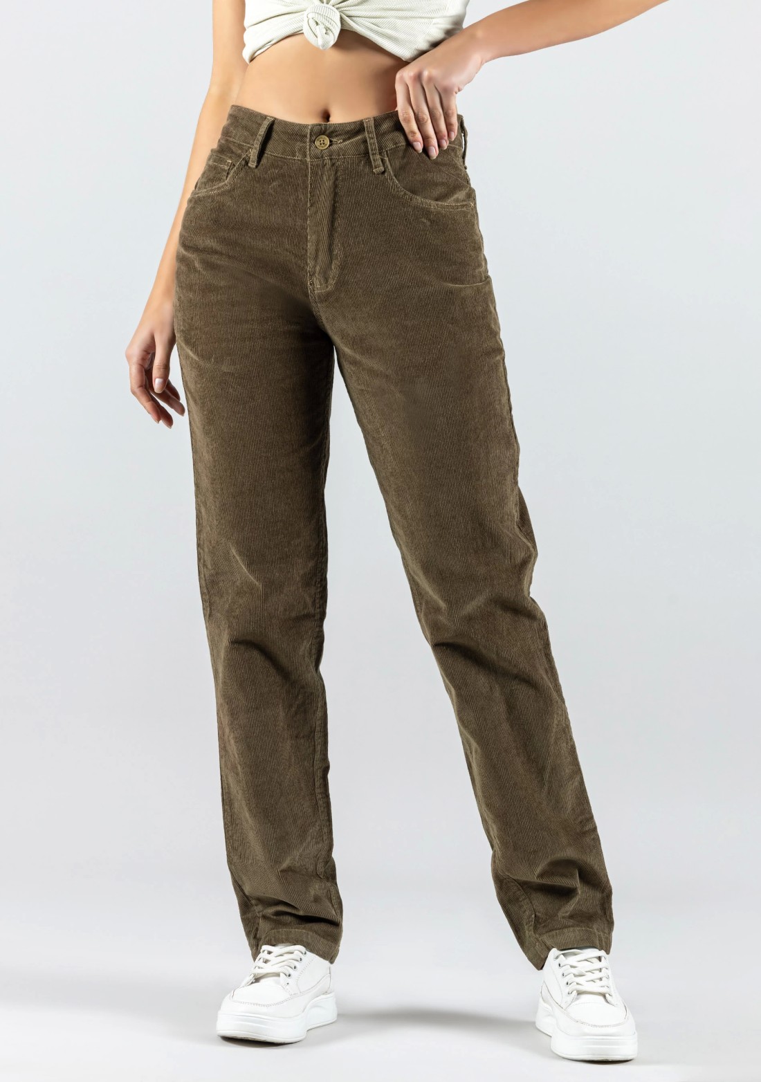 Buy Beige Trousers & Pants for Women by Outryt Online | Ajio.com