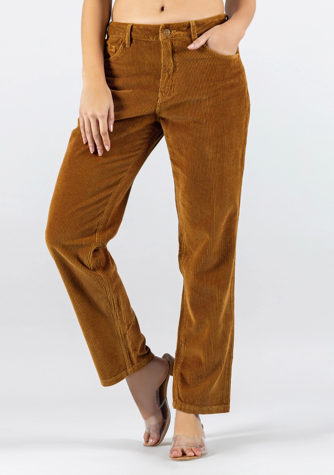 Riley Long straight corduroy pants in brown - Agolde | Mytheresa