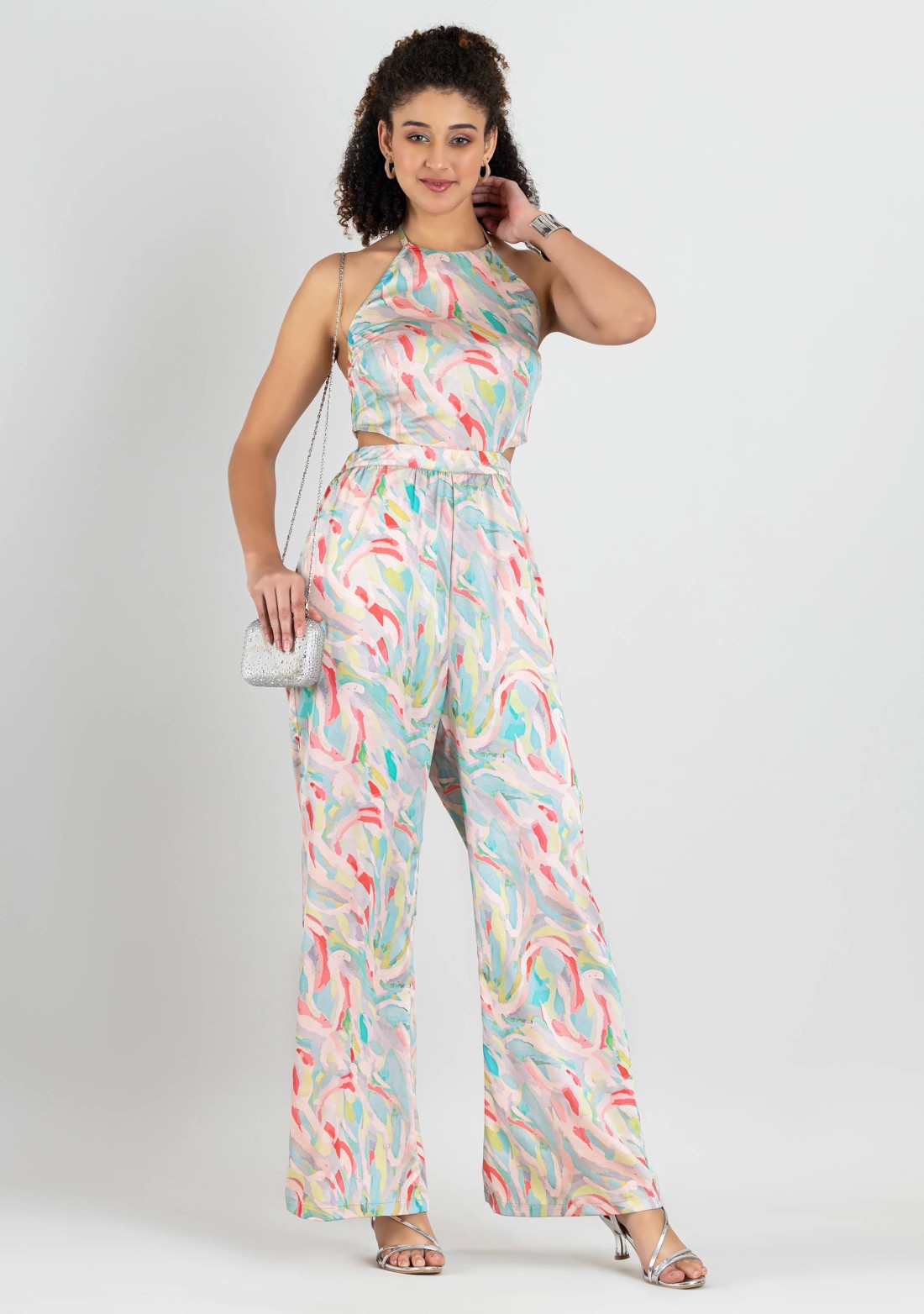 Full Length Satin Ladies Printed Jumpsuit, Size: XL at Rs 2500/piece in  Noida