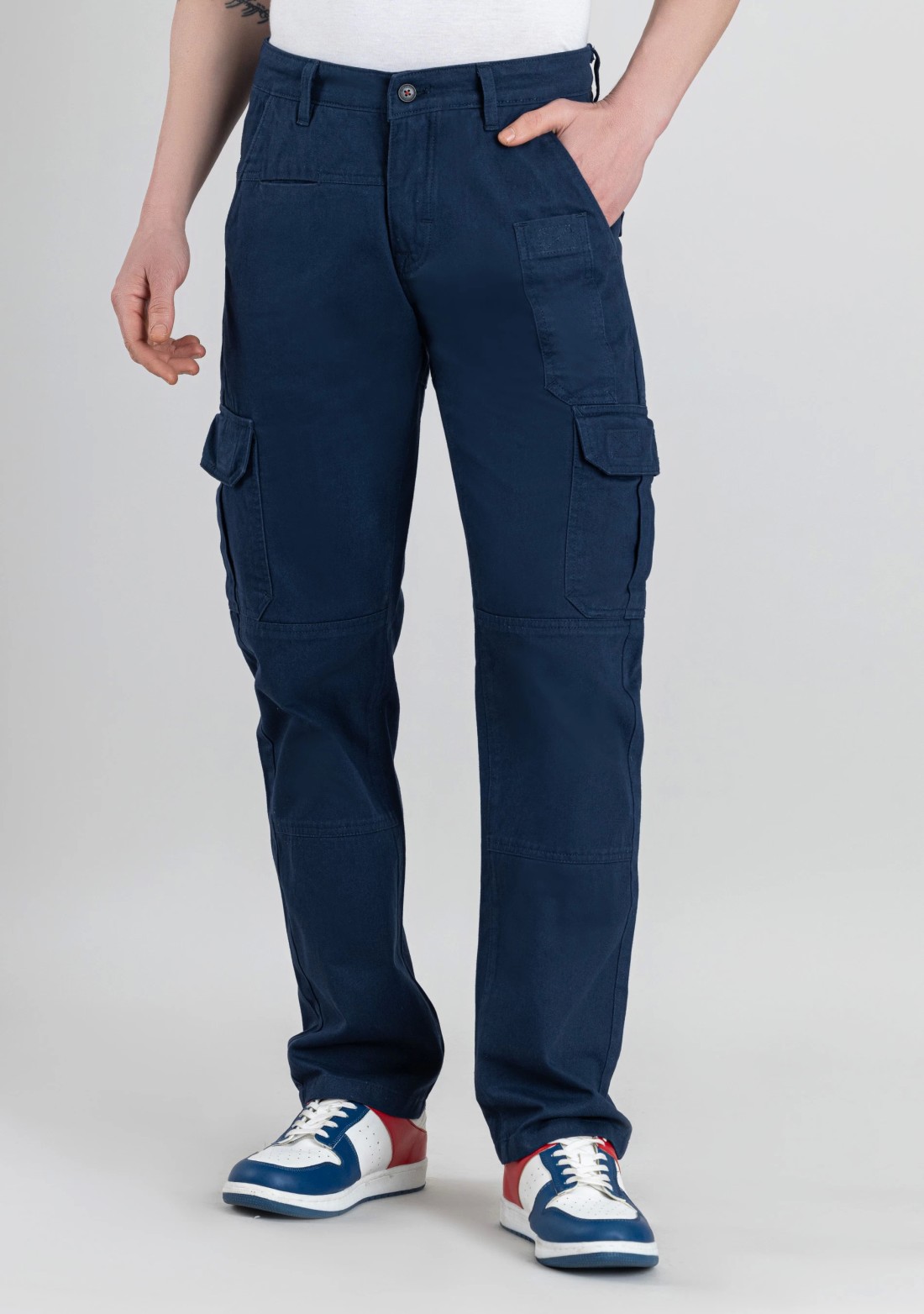 Buy GAS Mens Slim Fit 6 Pocket Cargo Trousers | Shoppers Stop