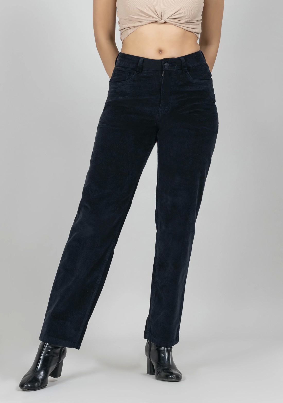 Skinny trousers with mid waist | Dark Blue | ONLY®