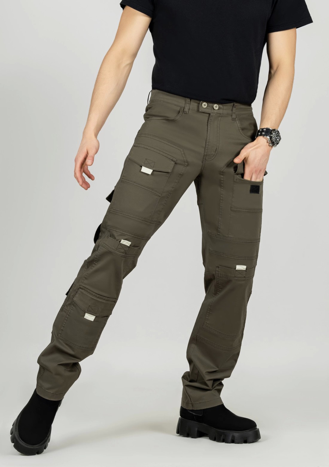 Men's Full Elastic Waist Cargo Pants Lightweight Cotton Workwear Pants at  Rs 649/piece | Cargo Pant for Men in Mumbai | ID: 19233117533