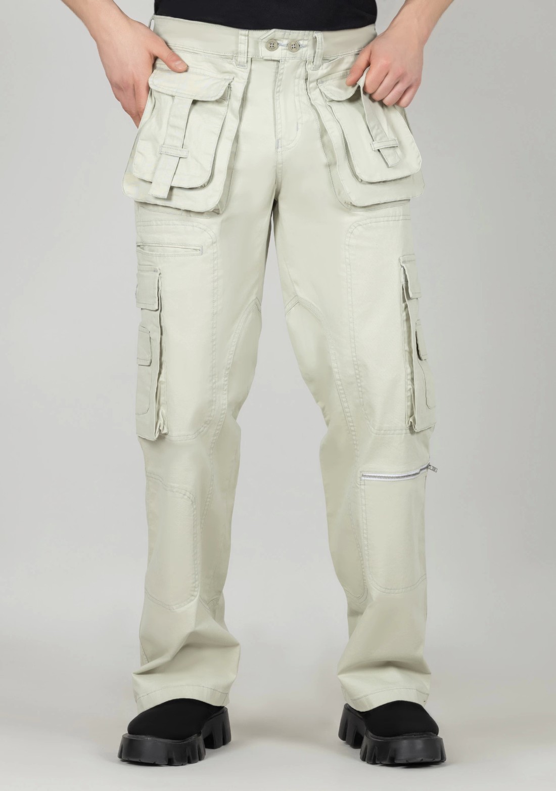 Military Style Casual Multi Pocket Cargo Pant | Plus Size Khaki Cargo Pants  - Spring - Aliexpress