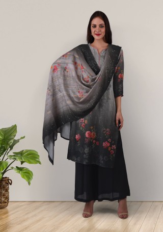 Multi Colour Muslin Embroidered  Salwar Suit Set