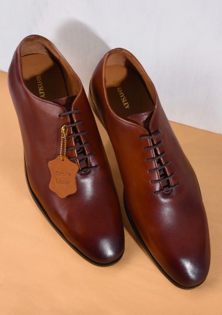Brown Dual-Tone Lace-up Men's Formal Leather Shoes