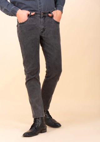 Grey Slim Fit Stretchable Men's Jeans