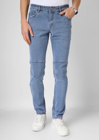 Light Blue Slim Fit Men's Fashion Jeans