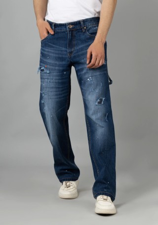 Blue Men's Cotton Fashion Jeans