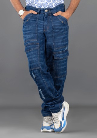 Dark Blue Boot Cut Rhysley Men's Fashion Jeans