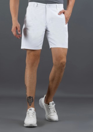 White Regular Fit Rhysley Men's Shorts