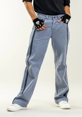 Grey Wide Leg Rhysley Men's Jeans