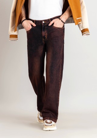 Leon Slim Fit Brown Lycra Jeans | BOJONI
