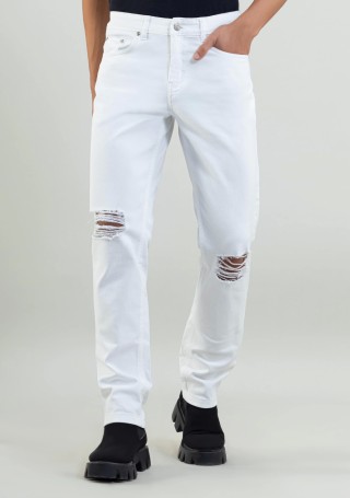 White Regular Fit Men's Jeans