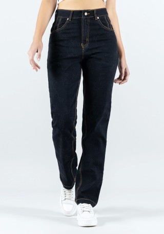 Black Straight Fit Women's Fashion Jeans