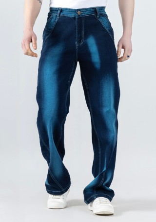 Blue Boot Cut  Men's Fashion Jeans