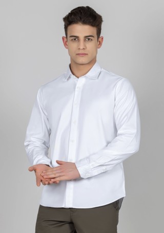 White Fine American Twill Slim Fit Formal Shirt