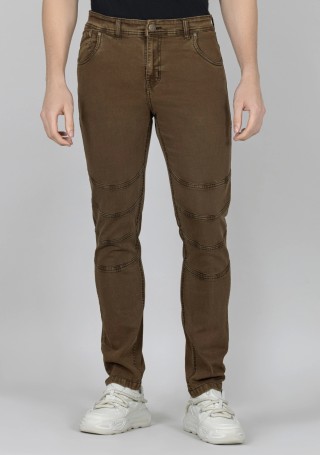 Walnut Brown Slim Fit Men's Fashion Jeans