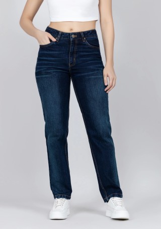 Blue Straight Fit Women's Jeans