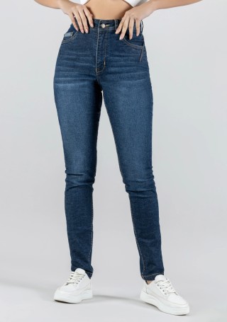 Buy Ripped Detail Low-waist Light Blue Straight Jeans for Women Online in  India