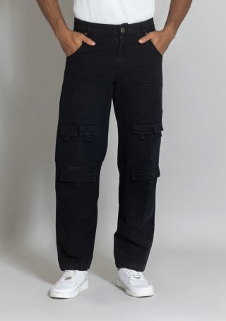 Midnight Black Straight Fit Men's Fashion Jeans