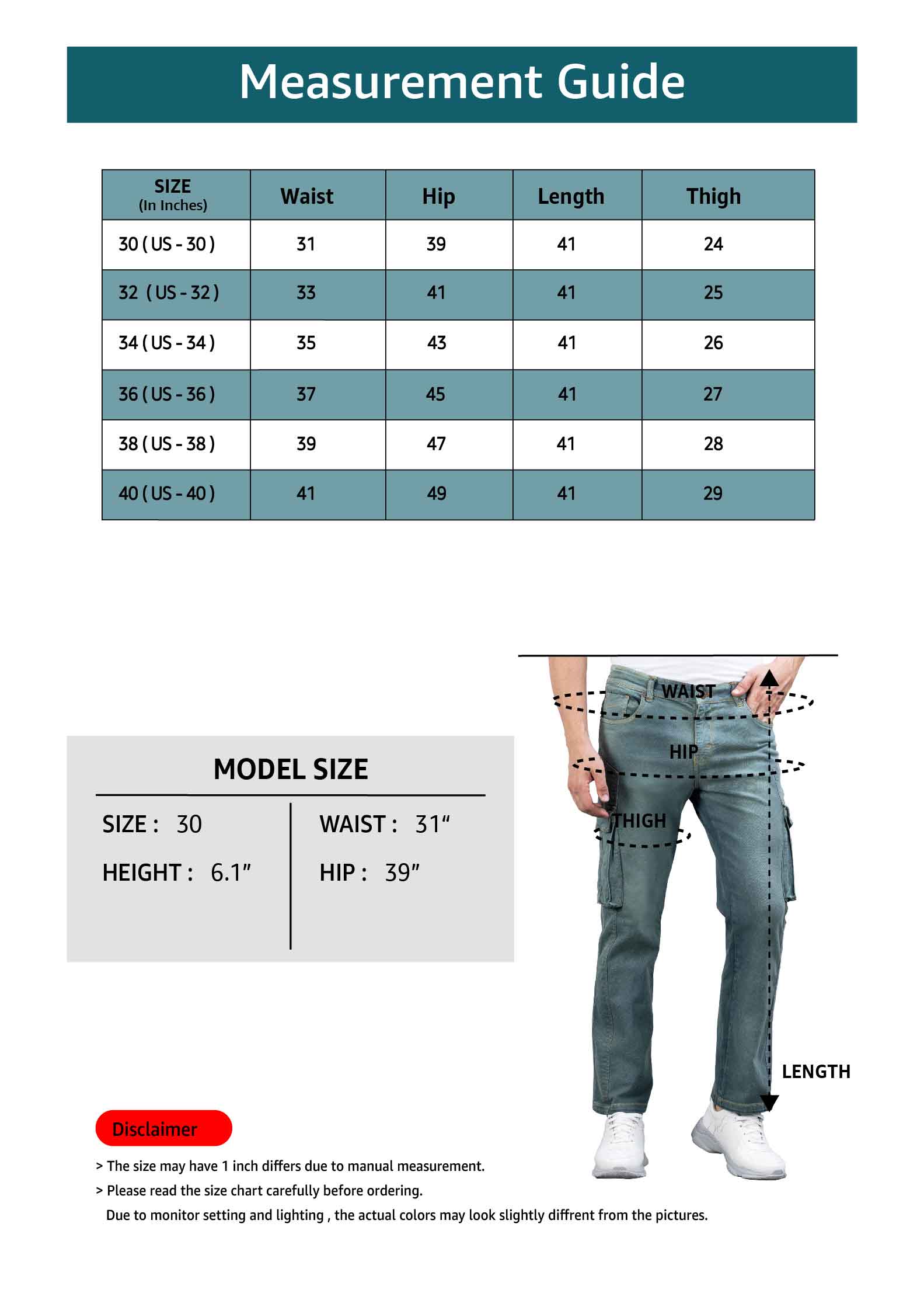 Winter Green Straight Fit Rhysley Men's Cargo Jeans - Buy Online in ...